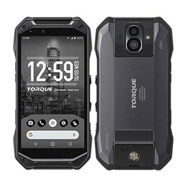 中古】 KYV46 TORQUE G04 ブラック スマホ 本体 SIMフリー Cランク 