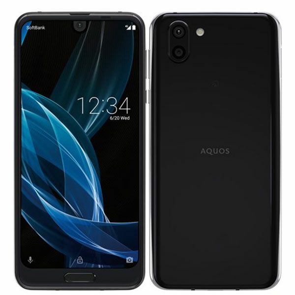 中古】 706SH AQUOS R2 プレミアムブラック 本体 SIMフリー